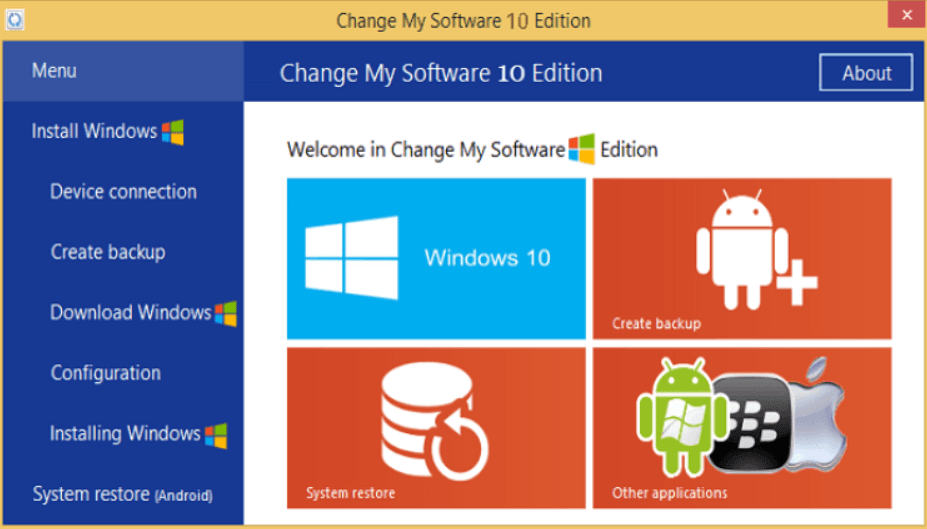 change my software windows 10